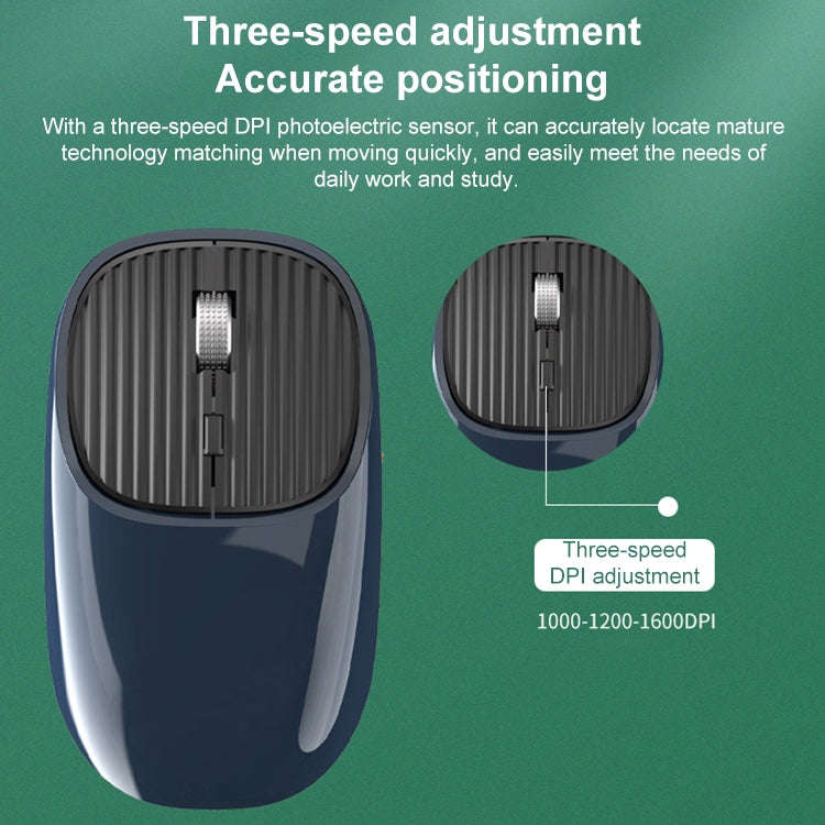 MKESPN SXS-5600 Type-C Rechargeable 2.4G Wireless Mouse(Blue)