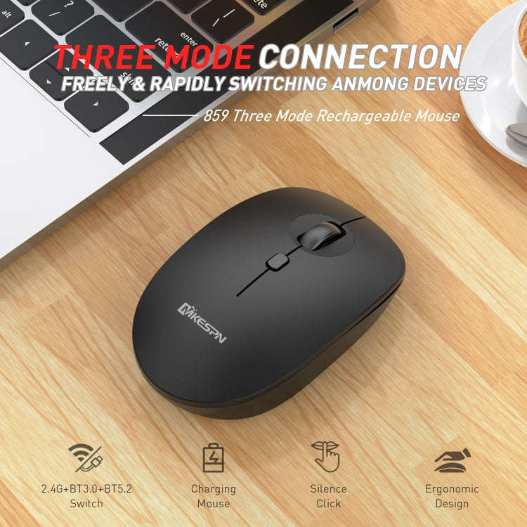 MKESPN 859 2.4G+BT5.0+BT3.0 Three Modes Wireless Mouse (Pink)