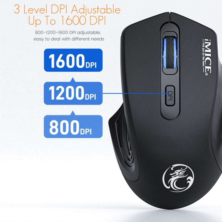 iMICE G-1800 Rechargeable  4 Buttons 1600 DPI 2.4GHz Silent Wireless Mouse for Computer PC Laptop...