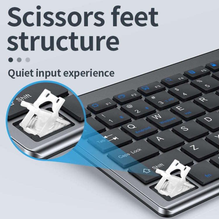 109 Three-mode Wireless Bluetooth Keyboard (Silver)