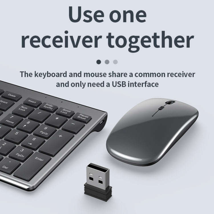 109 Three-mode Wireless Bluetooth Keyboard (Silver)