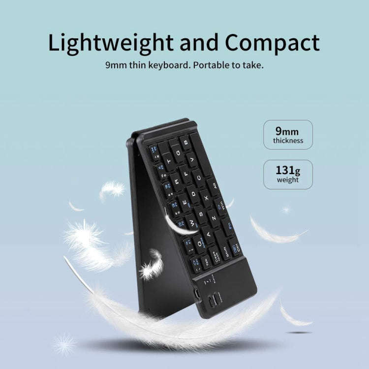 Mini Wireless Bluetooth Folding Keyboard (Black)
