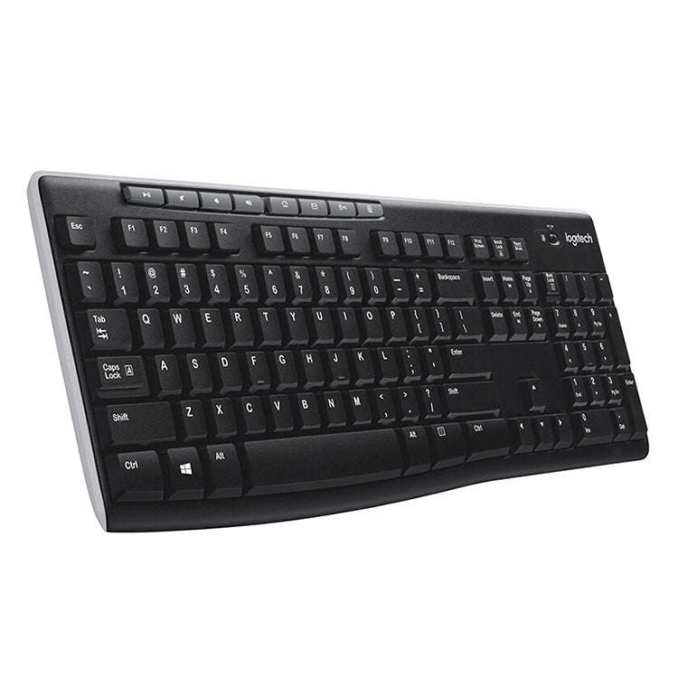 Logitech K270 Single Wireless Ultra-thin Silent Keyboard (Black)