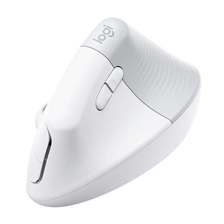 Logitech Lift Vertical 1000DPI 2.4GHz Ergonomic Wireless Bluetooth Dual Mode Mouse (White)