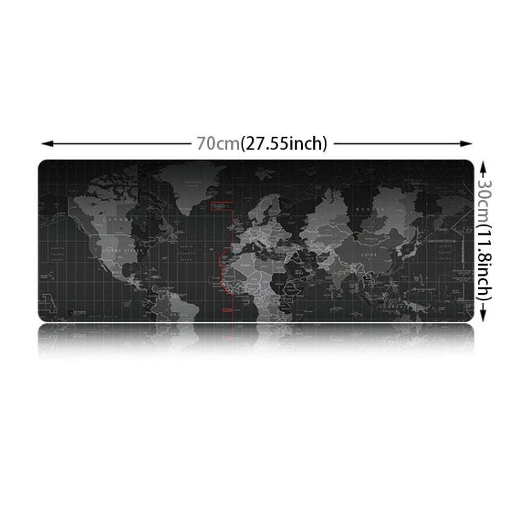 Extended Large Anti-Slip World Map Pattern Soft Rubber Smooth Cloth Surface Game Mouse Pad Keyboa...