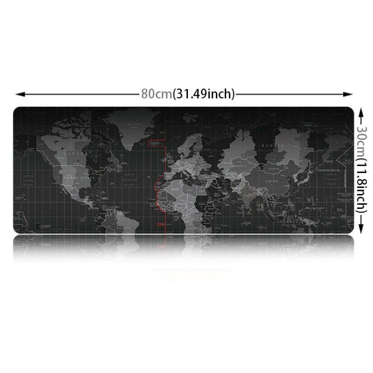 Extended Large Anti-Slip World Map Pattern Soft Rubber Smooth Cloth Surface Game Mouse Pad Keyboa...