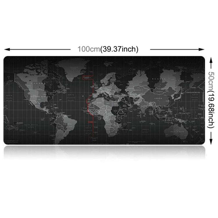 Extended Large Anti-Slip World Map Pattern Soft Rubber Smooth Cloth Surface Game Mouse Pad Keyboa...