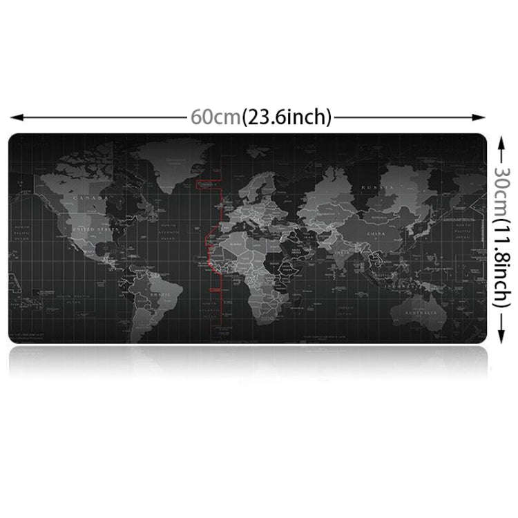 Extended Large Anti-Slip World Map Pattern Soft Rubber Smooth Cloth Surface Game Mouse Pad Keyboa...