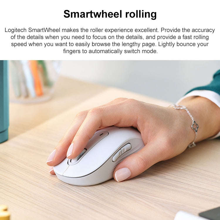 Logitech M750 2000DPI 2.4GHz Wireless Bluetooth Dual Mode Mouse (White)