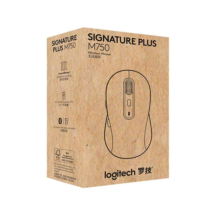 Logitech M750 2000DPI 2.4GHz Wireless Bluetooth Dual Mode Mouse (White)
