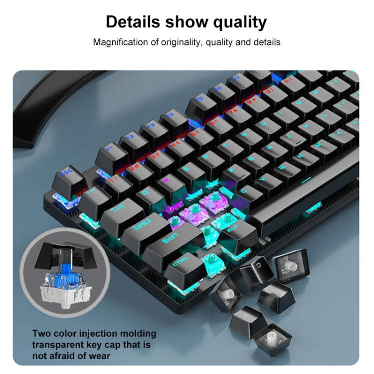 AULA S2022 USB Wired Mechanical Keyboard (Black)