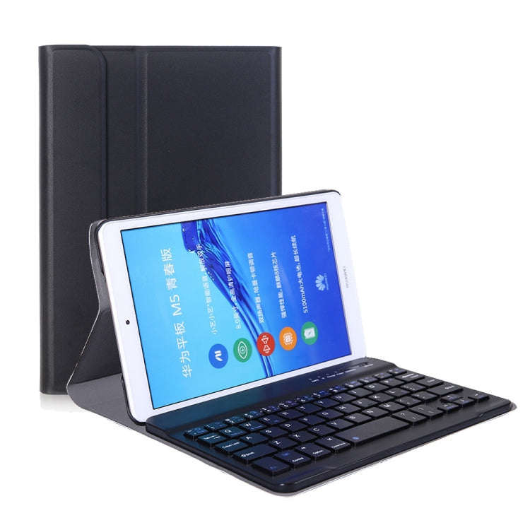 A0M5 Detachable Bluetooth Keyboard + Ultrathin Horizontal Flip Leather Tablet Case for Huawei Med...
