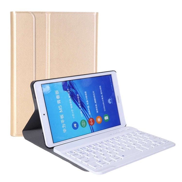 A0M5 Detachable Bluetooth Keyboard + Ultrathin Horizontal Flip Leather Tablet Case for Huawei Med...
