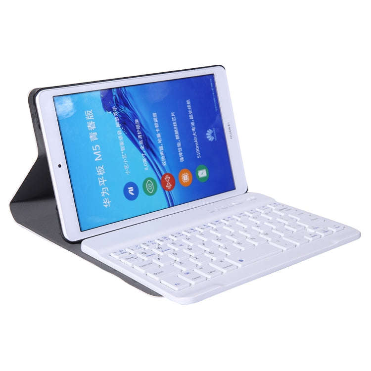 A0M5 Detachable Bluetooth Keyboard + Ultrathin Horizontal Flip Leather Tablet Case for Huawei Med...