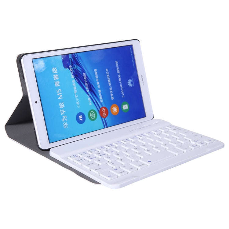 A0M5 Detachable Bluetooth Keyboard + Ultrathin Horizontal Flip Leather Tablet Case for Huawei Med...