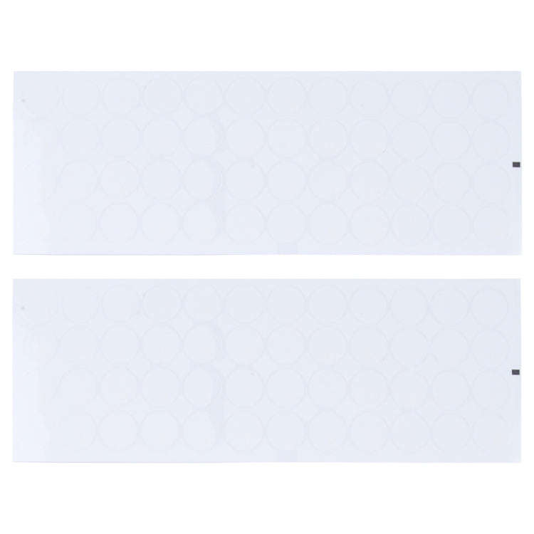2pcs Round Transparent Keyboard Stickers Russian Key Protector (White)