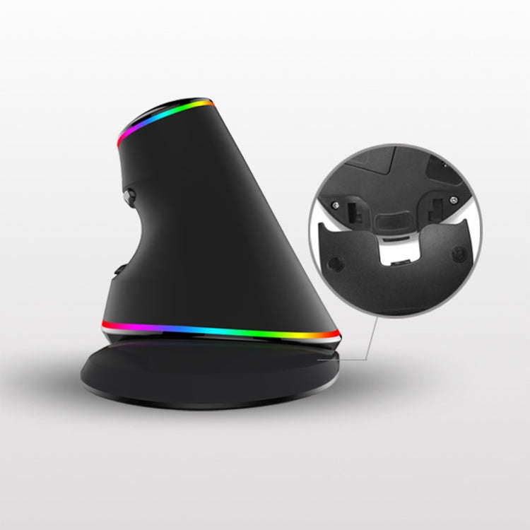 DELUX M618 Plus RGB Wired Optical Mouse Ergonomic Vertical Mouse 4000DPI