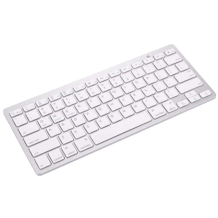 BK-3001 Bluetooth Wireless 78 Keys Ultrathin Keyboard for Windows / iPad / iPhone(Silver)