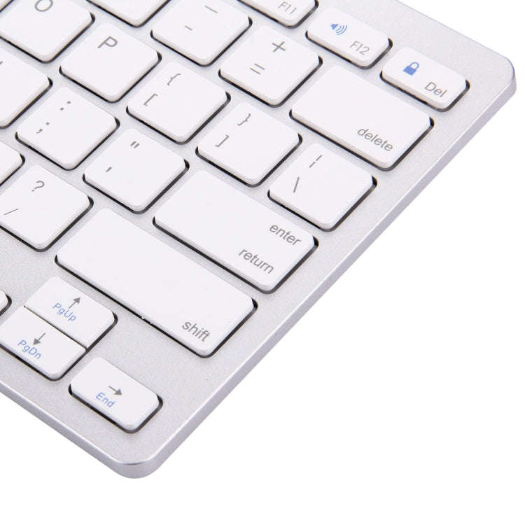 BK-3001 Bluetooth Wireless 78 Keys Ultrathin Keyboard for Windows / iPad / iPhone(Silver)