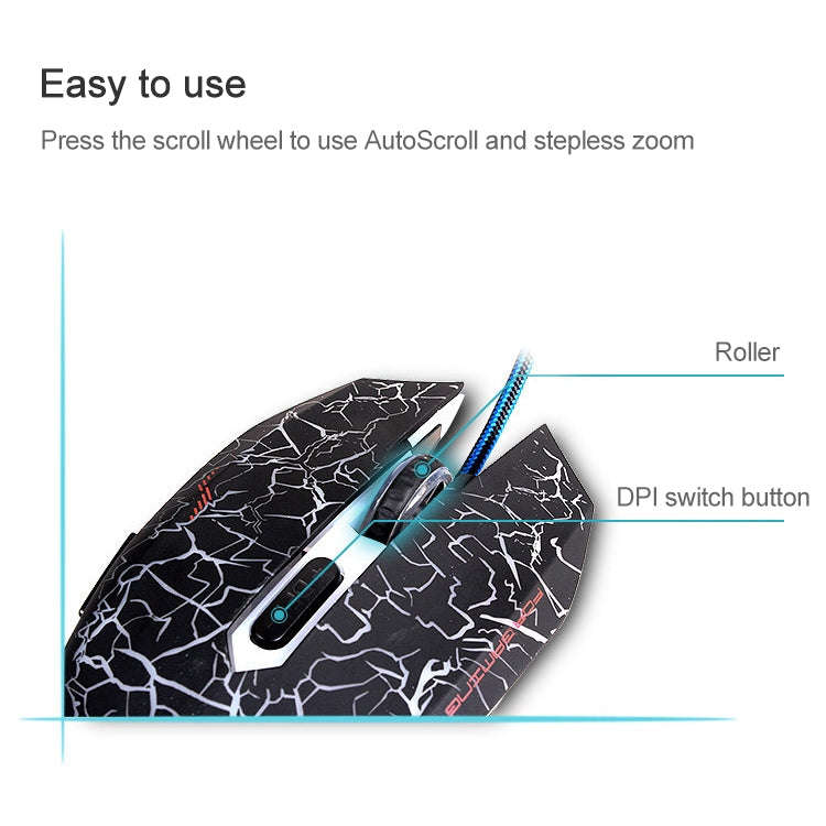MC Saite A70 Wired LED Backlight USB Mouse