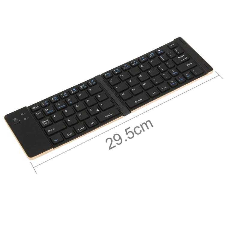 F66 Foldable Bluetooth Wireless 66 Keys Keyboard, Support Android / Windows / iOS(Gold)