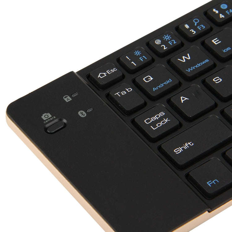 F66 Foldable Bluetooth Wireless 66 Keys Keyboard, Support Android / Windows / iOS(Gold)