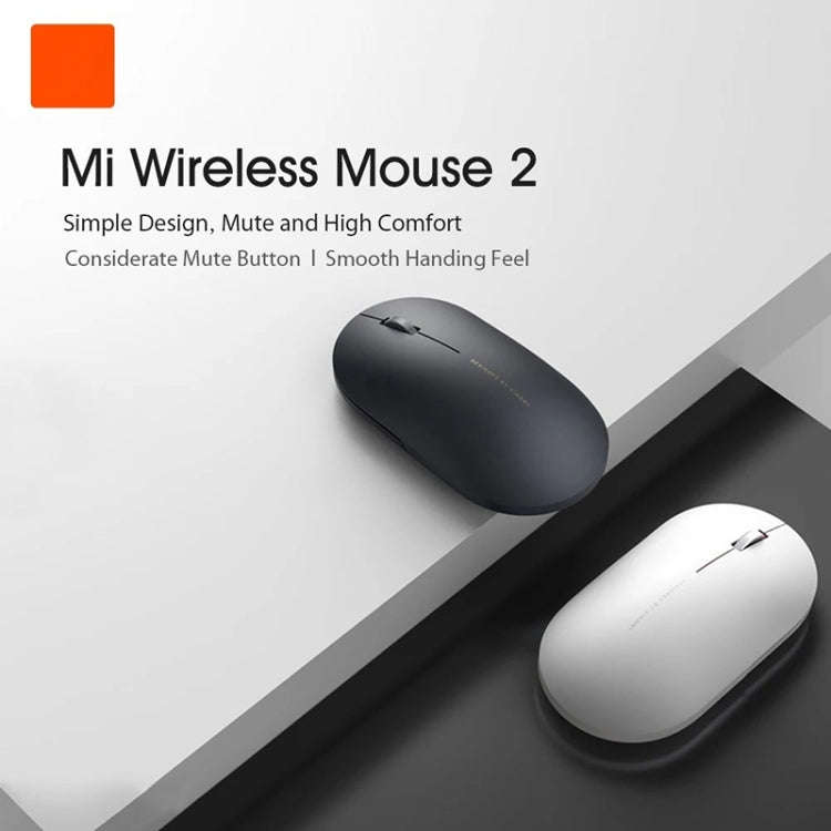 Original Xiaomi 2.4GHz 125HZ 1000DPI Rechargeable Ultra-thin Computer Mouse 2(Black)