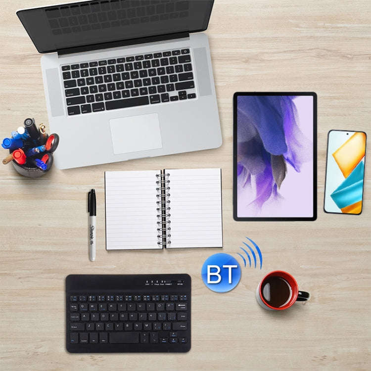 Portable Bluetooth Wireless Keyboard, Compatible with 10 inch Tablets with Bluetooth Functions (B...