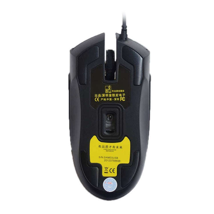 ZGB 119 USB Universal Wired Optical Gaming Mouse, Length: 1.45m(Jet Black)