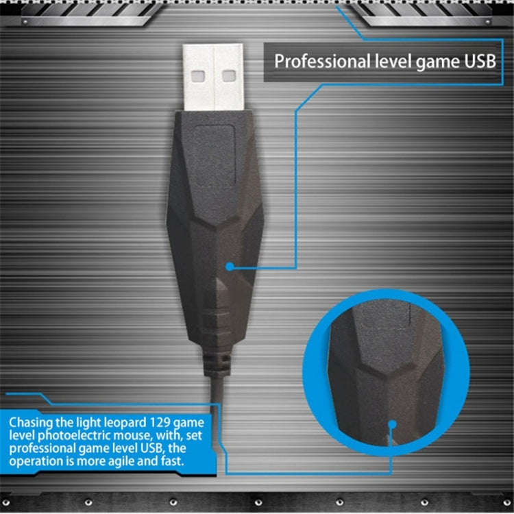 Chasing Leopard 129 USB Universal Wired Optical Gaming Mouse with Counter Weight, Length: 1.3m(Bl...