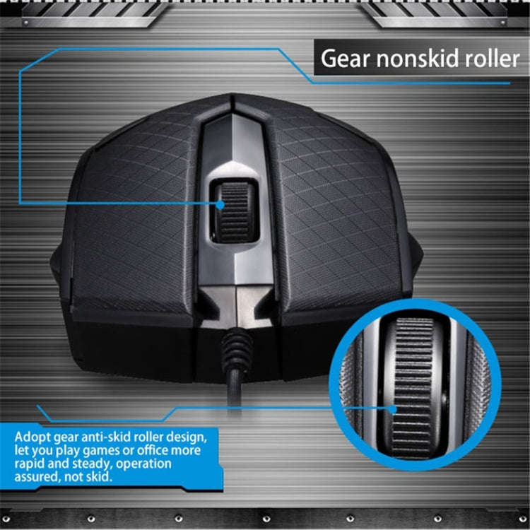 Chasing Leopard 129 USB Universal Wired Optical Gaming Mouse with Counter Weight, Length: 1.3m(Bl...