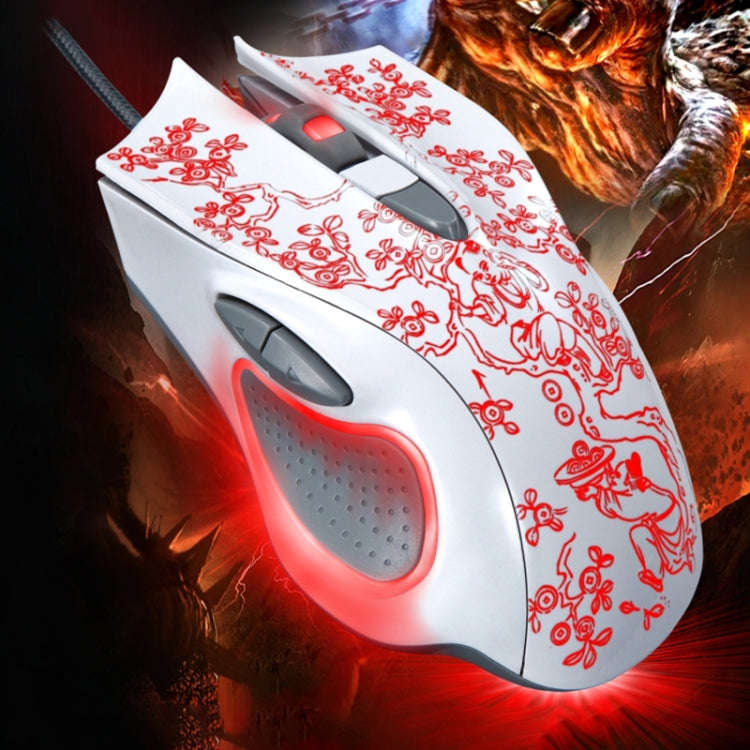 ZGB 169 USB 2400DPI Four-speed Adjustable LED Backlight Wired Optical E-sport Gaming Mouse with C...