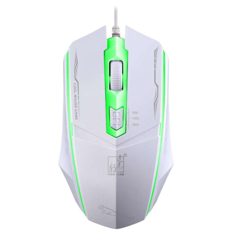 Chasing Leopard 199 USB 1600DPI Three-speed Adjustable LED Backlight Wired Optical Gaming Mouse, ...