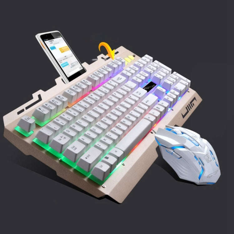 Chasing Leopard G700 USB RGB Backlight Wired Optical Gaming Mouse and Keyboard Set, Keyboard Cabl...