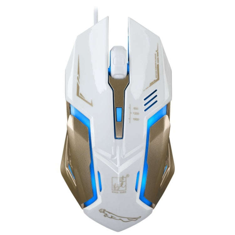 Chasing Leopard K1 USB 1600DPI Three-speed Adjustable LED Backlight Mute Wired Optical Gaming Mou...