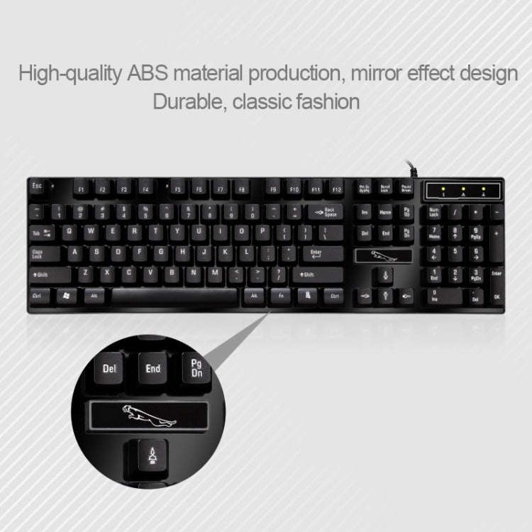 Chasing Leopard Q17 104 Keys USB Wired Suspension Gaming Office Keyboard + Wired Symmetrical Mous...