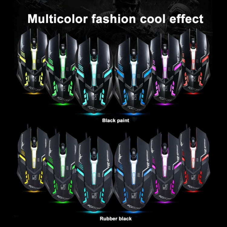 Chasing Leopard V17 USB 2400DPI Four-speed Adjustable Line Pattern Wired Optical Gaming Mouse wit...