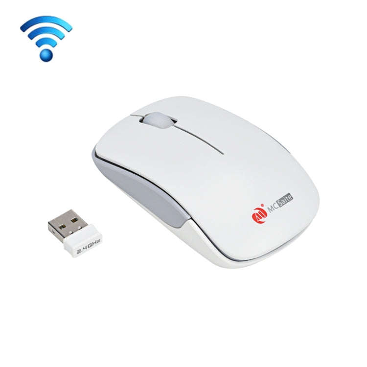 MC Saite MC-367 2.4GHz Wireless Mouse with USB Receiver for Computer PC Laptop (White)