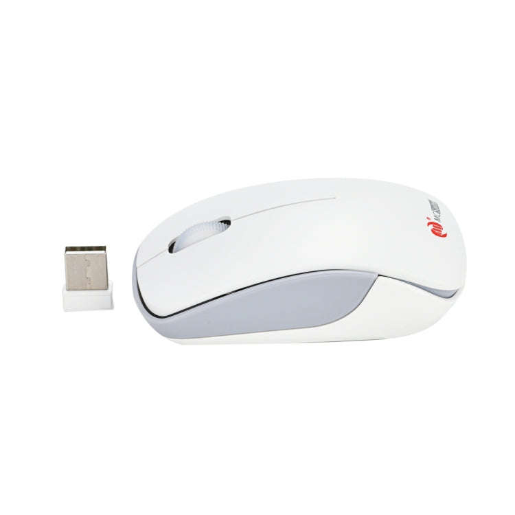 MC Saite MC-367 2.4GHz Wireless Mouse with USB Receiver for Computer PC Laptop (White)