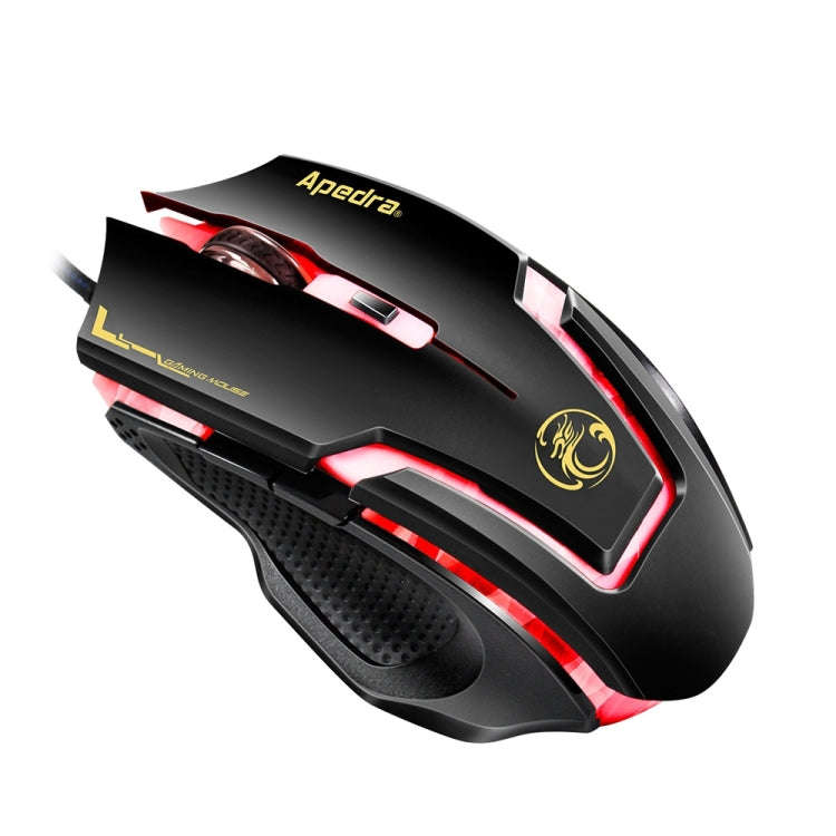 Apedra iMICE A9 High Precision Gaming Mouse LED four color controlled breathing light USB 6 Butto...