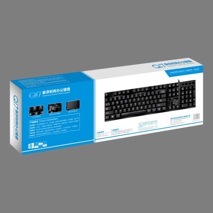 ZGB Q17 104 Keys USB Wired Suspension Gaming Office Keyboard for Laptop, PC(Black)