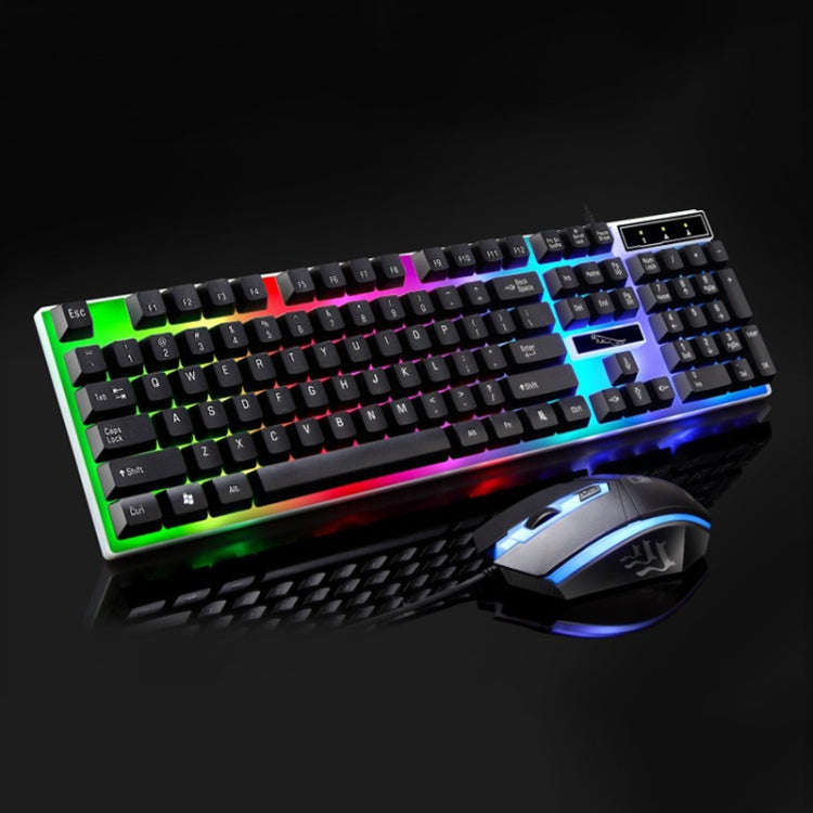 ZGB G21 1600 DPI Professional Wired Colorful Backlight Mechanical Feel Suspension Keyboard + Opti...