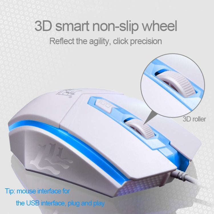 ZGB G21 1600 DPI Professional Wired Colorful Backlight Mechanical Feel Suspension Keyboard + Opti...