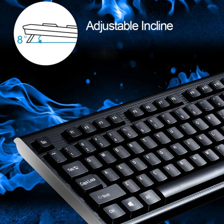 Chasing Leopard Q9 1600 DPI Professional Wired Grid Texture Gaming Office Keyboard + Optical Mous...