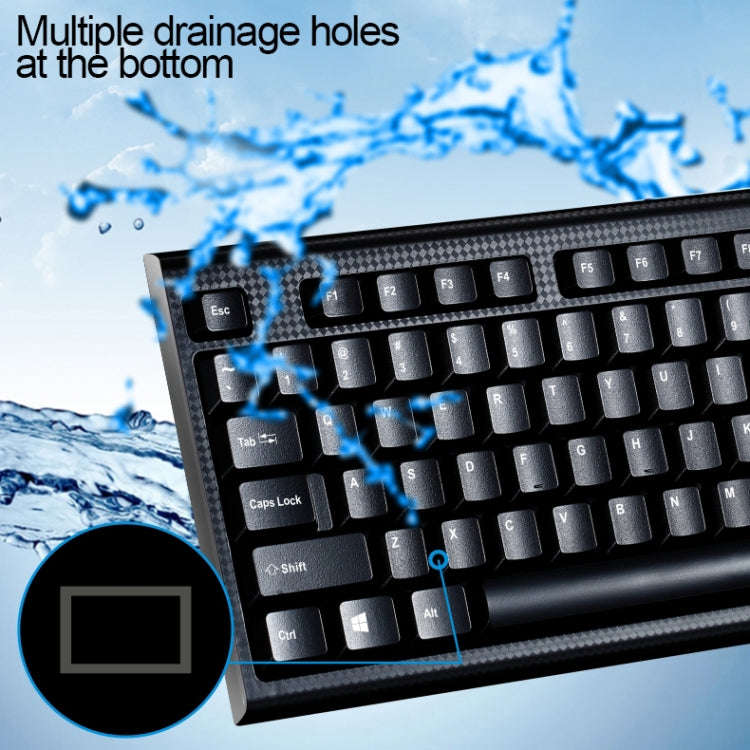 Chasing Leopard Q9 1600 DPI Professional Wired Grid Texture Gaming Office Keyboard + Optical Mous...