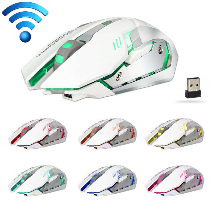 ZERODATE X70 2.4GHz Wireless 6-Keys 2400 DPI Adjustable Ergonomics Optical Gaming Mouse with Brea...
