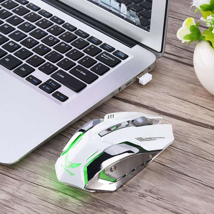 ZERODATE X70 2.4GHz Wireless 6-Keys 2400 DPI Adjustable Ergonomics Optical Gaming Mouse with Brea...