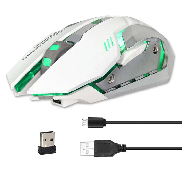 ZERODATE X70 2.4GHz Wireless 6-Keys 2400 DPI Adjustable Ergonomics Optical Gaming Mouse with Brea...