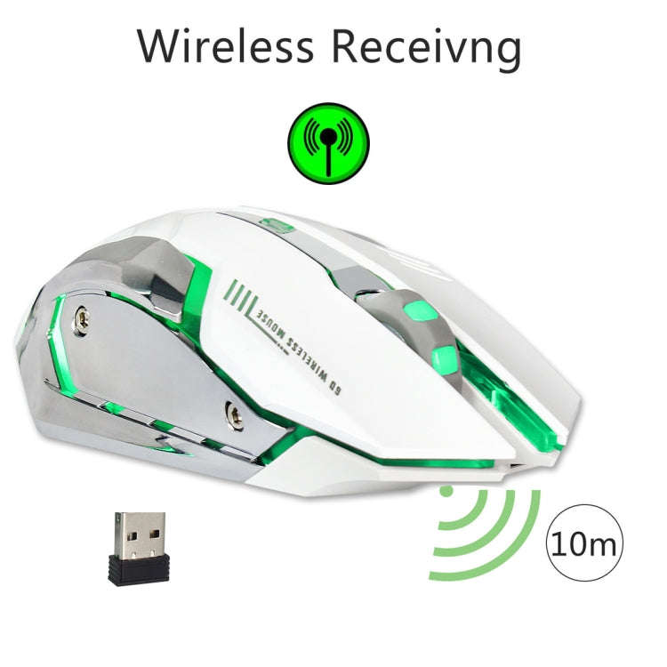ZERODATE X70 2.4GHz Wireless 6-Keys 2400 DPI Adjustable Ergonomics Optical Gaming Mouse with Brea...