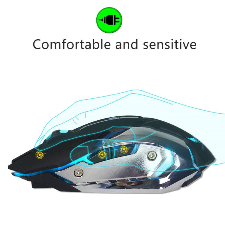ZERODATE X70 2.4GHz Wireless 6-Keys 2400 DPI Adjustable Ergonomics Optical Gaming Mouse with Brea...